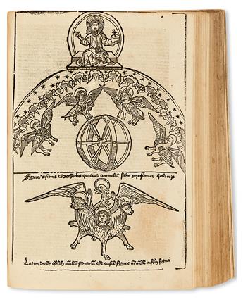 INCUNABULA  BIBLE IN LATIN.  [Biblia cum Postillis Nicolai de Lyra.]  Vols. 2-3 (of 4):  Ezra-2 Maccabees.  1487